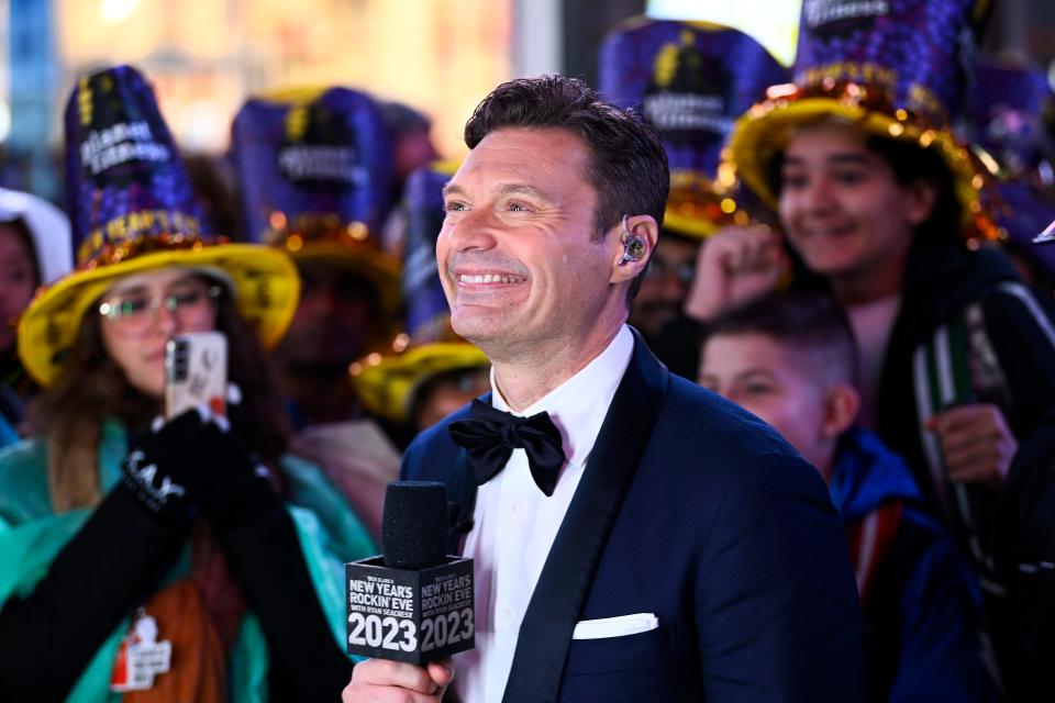 Ryan Seacrest celebrates the New Year on Dec. 31, 2022 in New York City.