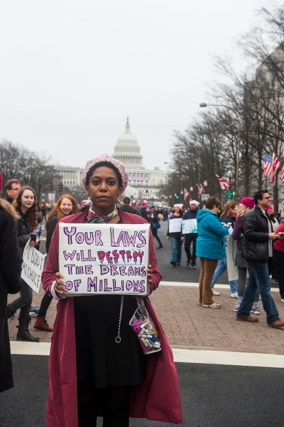 WASHINGTON, DC. - JAN. 21: Organizers put the Women's March on Washington in Washington D.C. on Saturday Jan. 21, 2017. (Photo by Alanna Vagianos, Huffington Post)&nbsp;