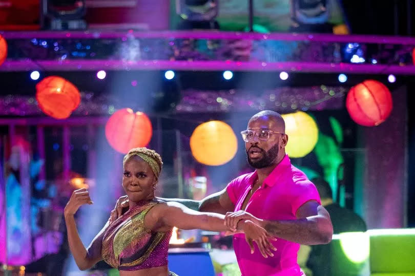 Ugo and Oti during their first dance on Strictly in 2021