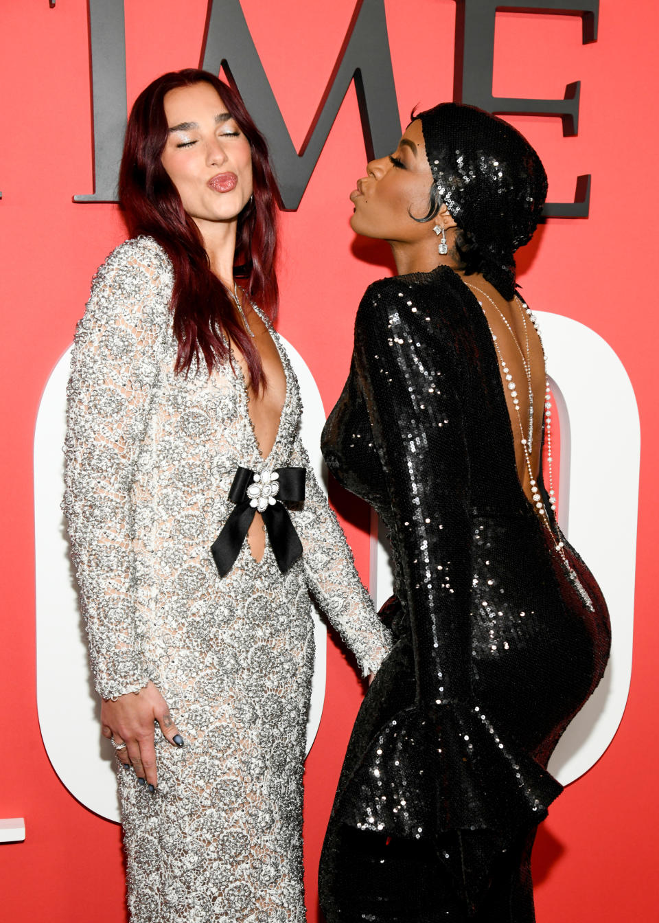 Dua Lipa and Fantasia Barrino at the 2024 TIME100 Gala held at Jazz at Lincoln Center on April 25, 2024 in New York City.