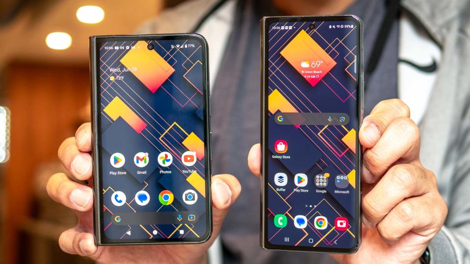 Google Pixel Fold versus Samsung Galaxy Z Fold 4 comparison face off.