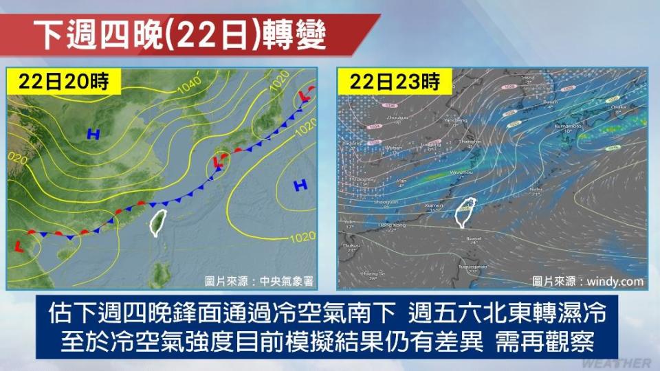 下週四將再變天。（圖／TVBS）