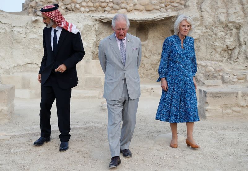 Britain's Prince Charles, Prince of Wales, and Camilla, Duchess of Cornwall, visit Jordan