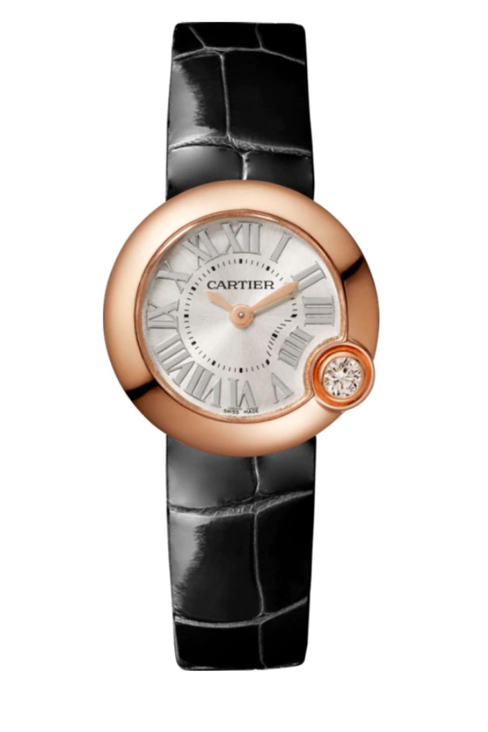 Ballon Blanc de Cartier in Pink Gold, Diamond, and Leather