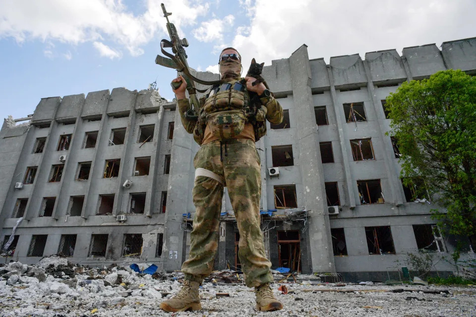 LPR Russia Ukraine Military Operation (Alexander Galperin / Sputnik via AP)