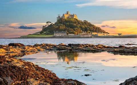 St Michael's Mount, off the coast of Penzance - Credit: getty