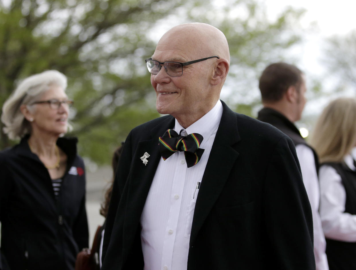 Political commentator James Carville is a huge LSU fan. (AP Photo/Steven Senne)