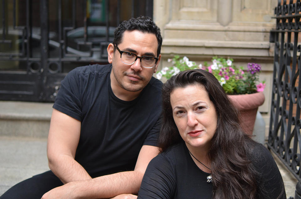 Trans Beauty Clinic partners Birgitte Philippides-Delaney and Todd Harris. (Photo: Anne Kristoff for Yahoo Lifestyle)