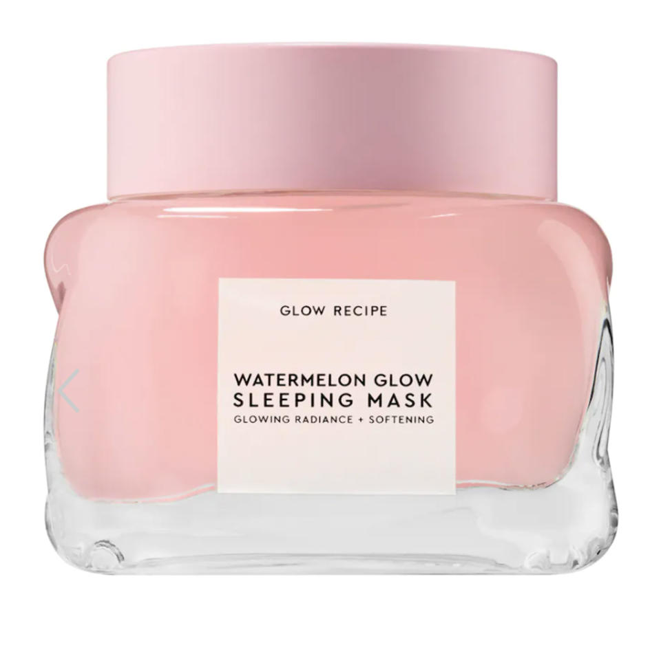 <p>Users rave about how great this mask smells — and the way it really does leave their skin glowing. </p> <p><strong>Buy It! </strong>Watermelon Glow Sleeping Mask; $45, <a href="https://click.linksynergy.com/deeplink?id=93xLBvPhAeE&mid=2417&murl=https%3A%2F%2Fwww.sephora.com%2Fproduct%2Fwatermelon-glow-sleeping-mask-P420160&u1=PEOHolidayGiftGuide2021ViralTikTokProductsThatMakethePerfectGiftsawurzburLifGal13017801202111I" rel="sponsored noopener" target="_blank" data-ylk="slk:Sephora.com;elm:context_link;itc:0;sec:content-canvas" class="link ">Sephora.com</a></p>