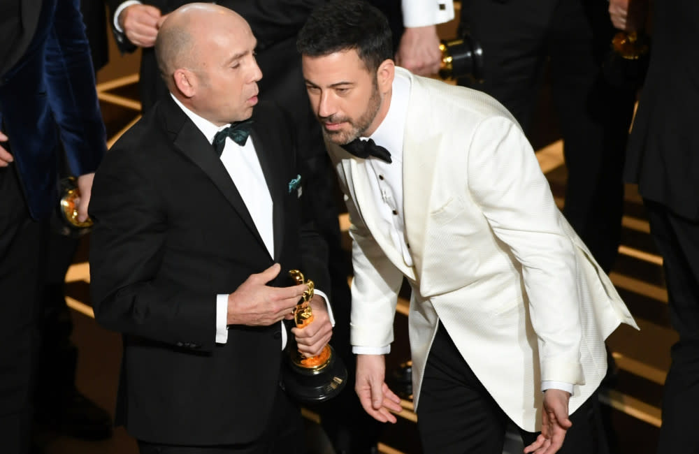 Jimmy Kimmel is fighting to lose weight by eating tiny tubs of food before he hosts this year’s Oscars as he thought he looked like a swollen sausage when he tried to squeeze into an old tuxedo credit:Bang Showbiz