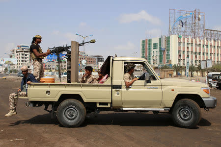 Southern Yemeni separatist fighters are seen in the city of Aden, Yemen February 2, 2018. REUTERS/Fawaz Salman