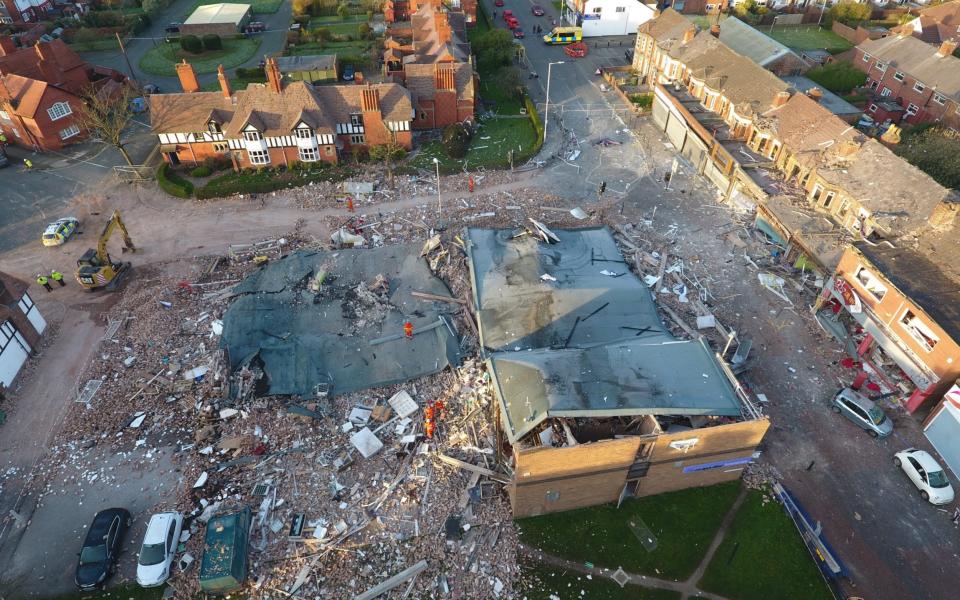 The scene on Merseyside following last night['s gas explosion - Credit: Pigs Can Fly/SWNS