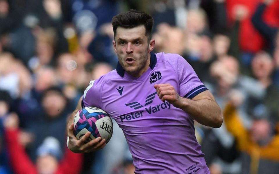 Blair Kinghorn running with the ball - Scotland v Italy result: Blair Kinghorn's hat-trick try breaks Italian hearts - Getty Images/Andy Buchanan