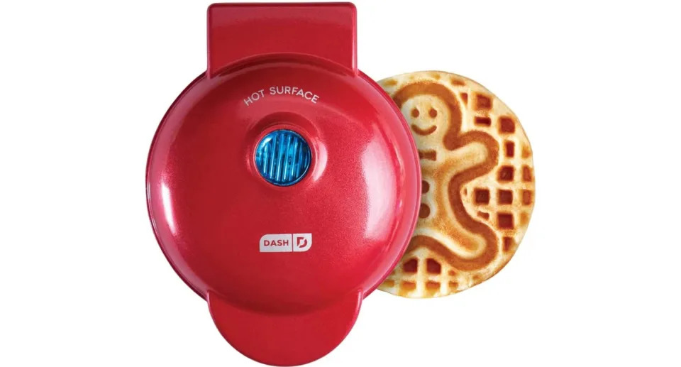 Dash Mini Maker Waffle Vermelho Gingerbread- 110v. Foto: Divugação/Amazon