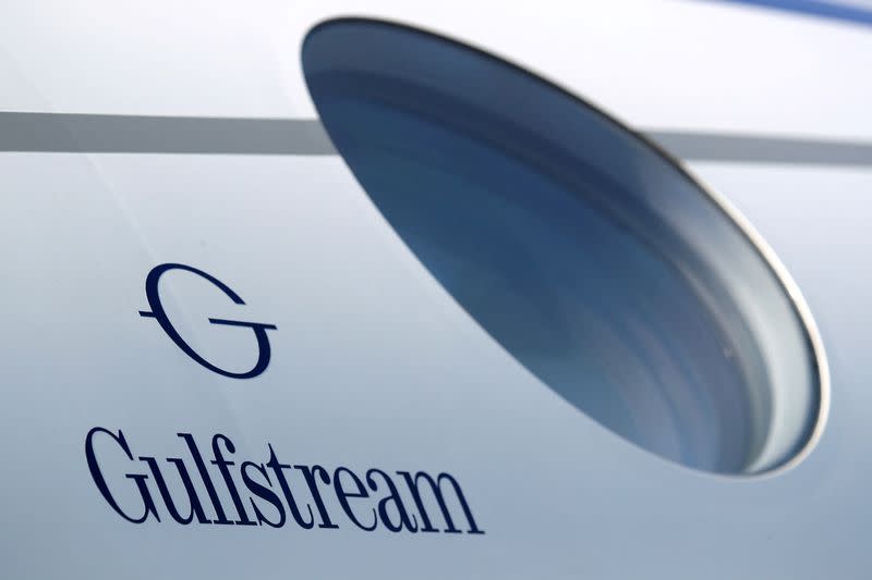 FILE PHOTO: Gulfstream logo at LABACE in Sao Paulo