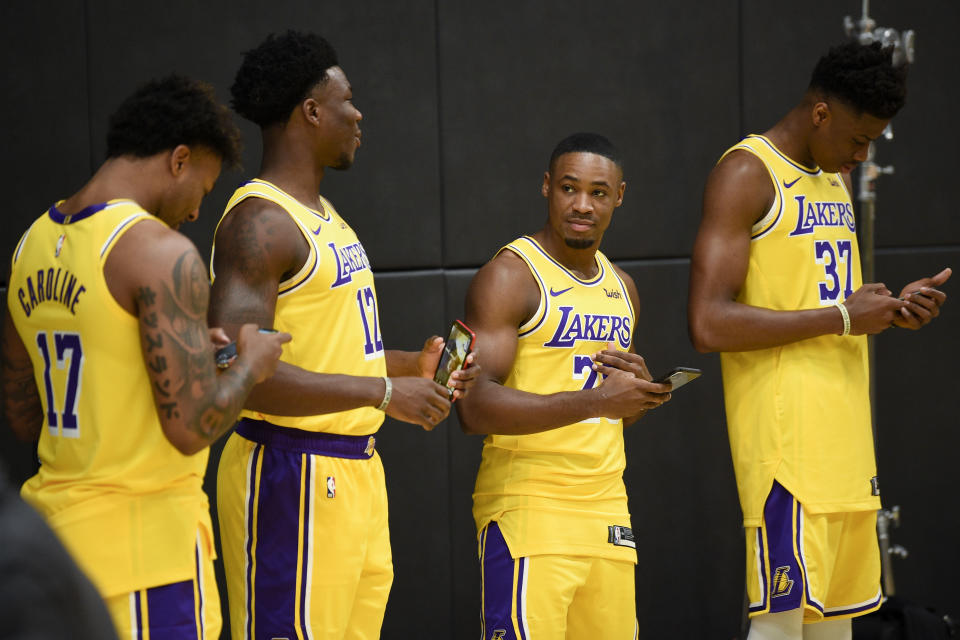 "Let's just check Twitter to see if LeBron has tried to trade us yet." — the new young Lakers, possibly