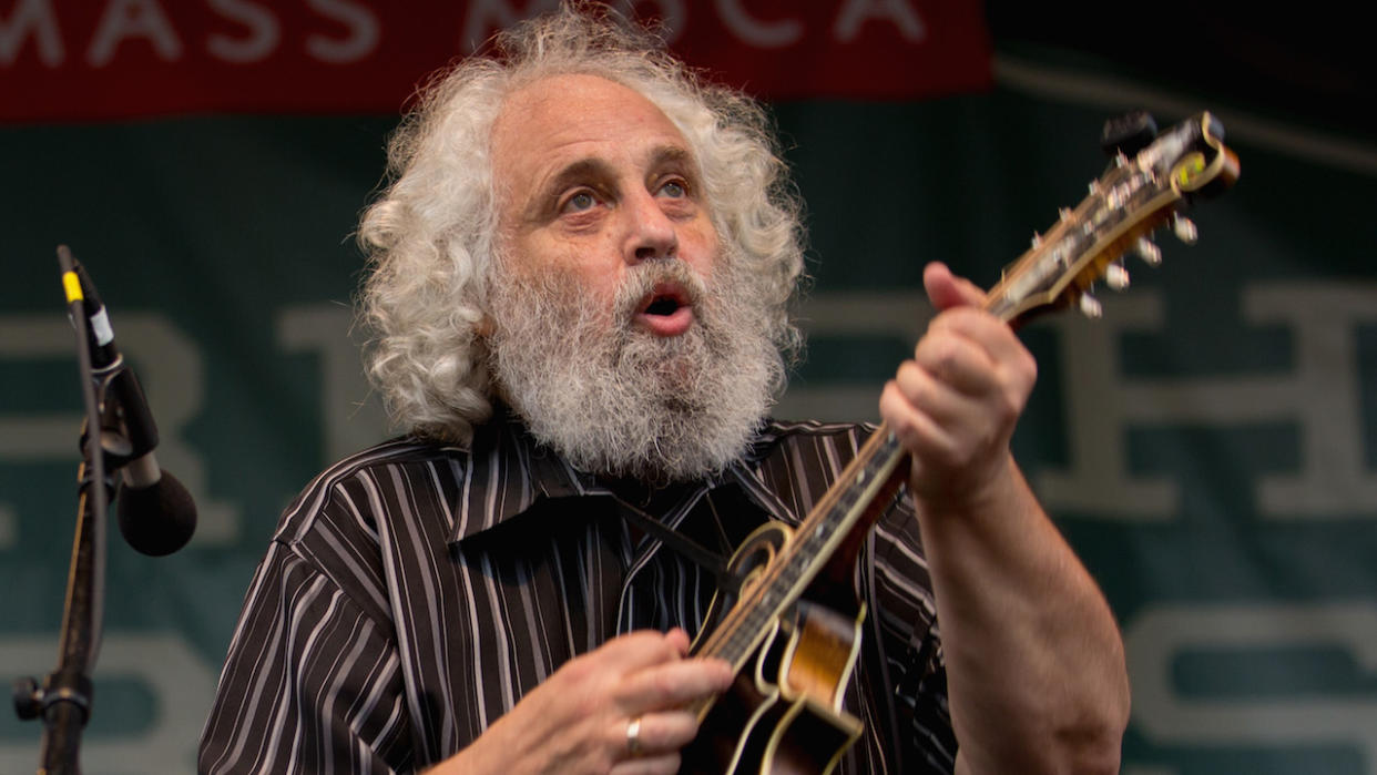  David Grisman performs at the 2014 Fresh Grass Music Festival. 