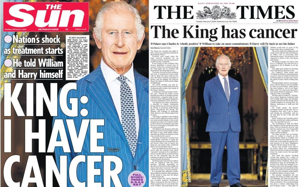 The Sun and The Times front pages