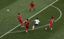 <p>England’s Jesse Lingard scores their third goal REUTERS/Ivan Alvarado </p>