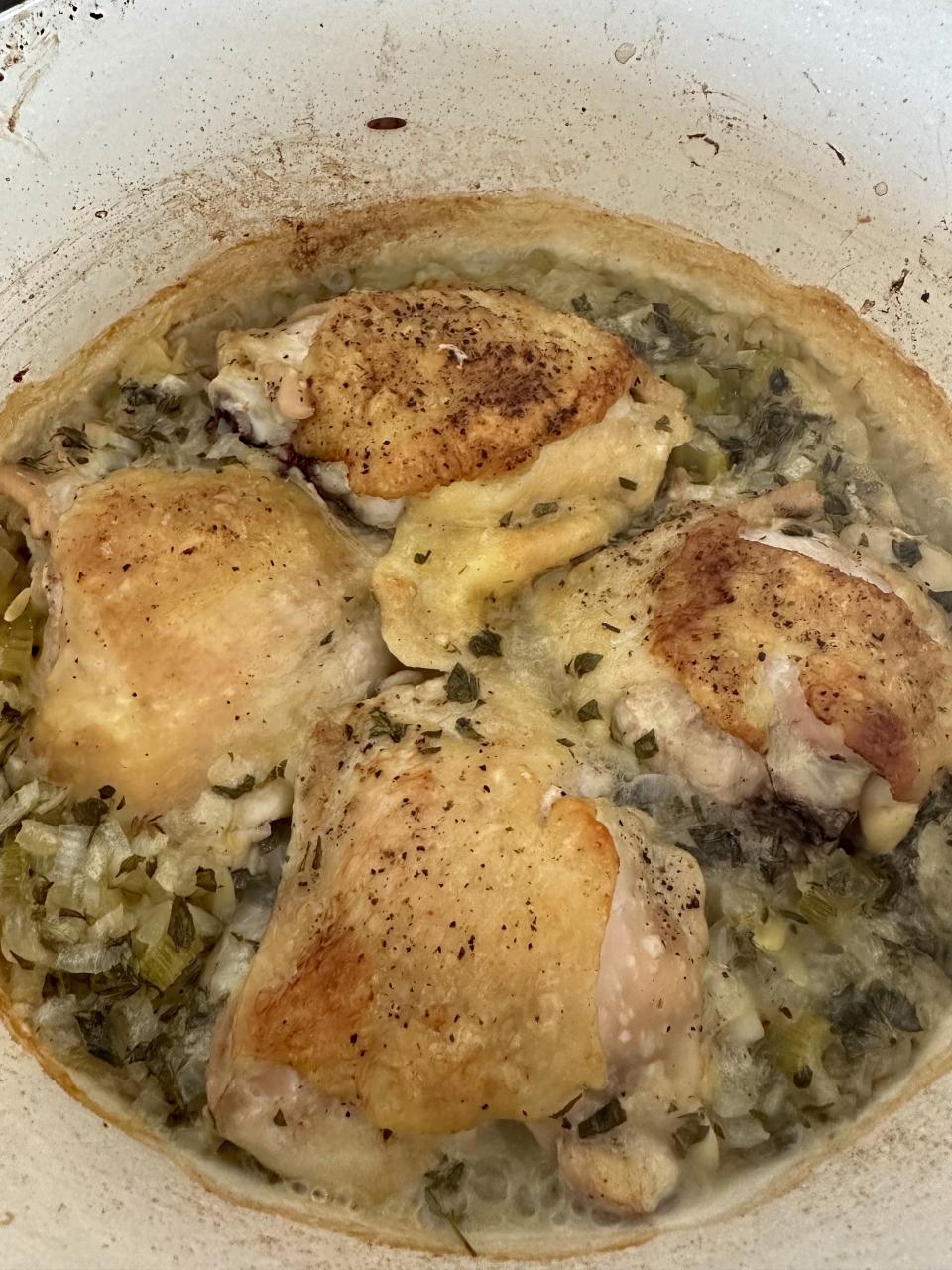 One Pan Lemon Chicken and Orzo