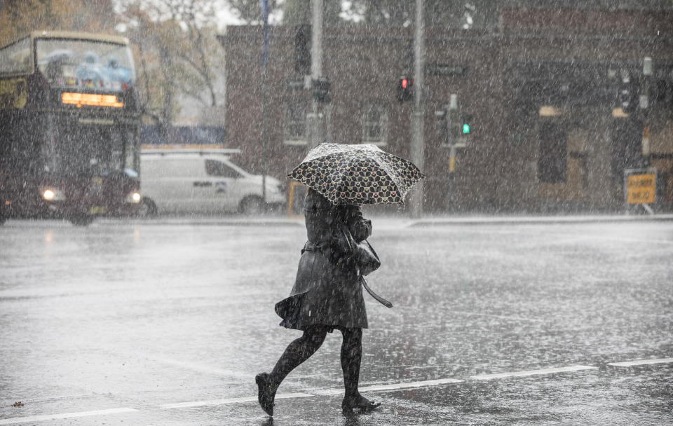 Sydney was expected to cop 25mm of rain on Tuesday. Source: AAP