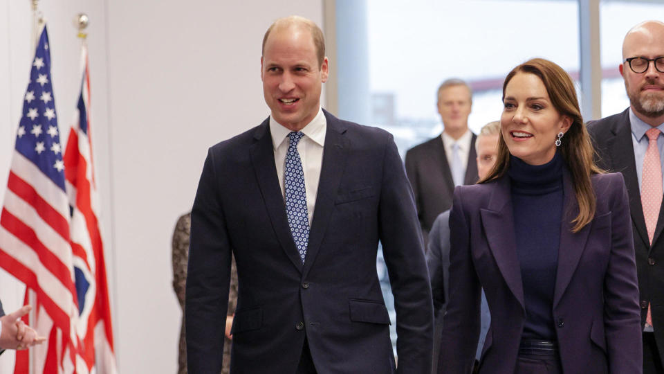 Prince William, Prince of Wales and Catherine, Princess of Wales arrive at Logan International Airport on November 30, 2022 in Boston, Massachusetts.  / Credit: Chris Jackson / Getty Images