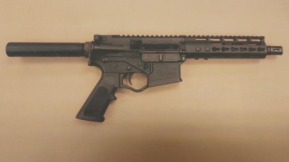 <div>A three-year-old Gwinnett boy found this loaded AR-15 under his parents' bed. He accidentally shot himself but has since recovered. His father was indicted despite objections from the three primary law enforcement authorities who investigated. (GCPD photo)</div>