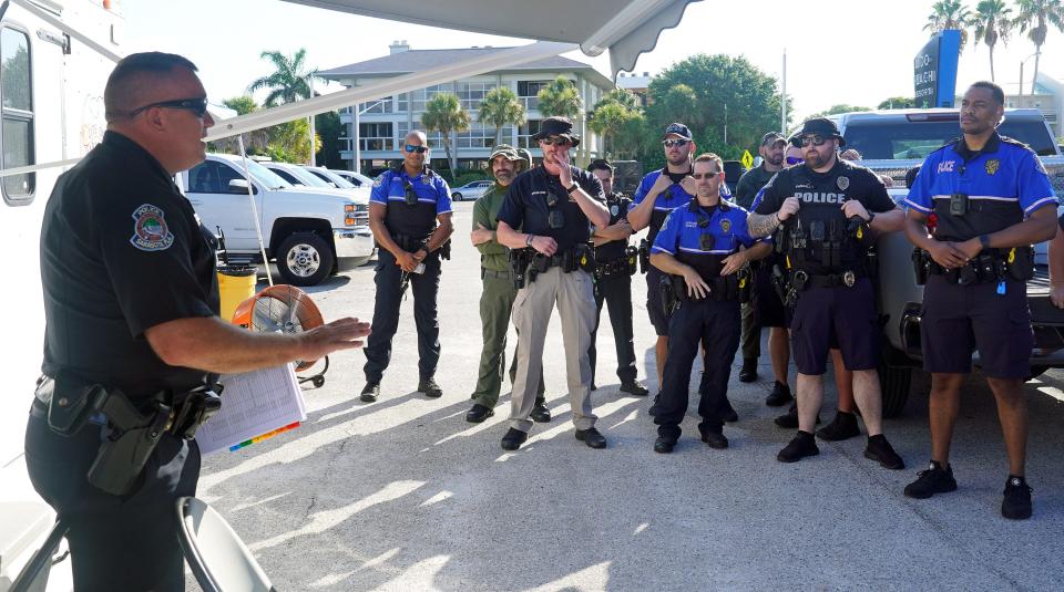 The Sarasota Police Department goes over guidelines for this weekend's 38th annual Sarasota Powerboat Grand Prix at Lido Beach