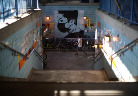 A "Lennon Wall" is seen in Tai Po