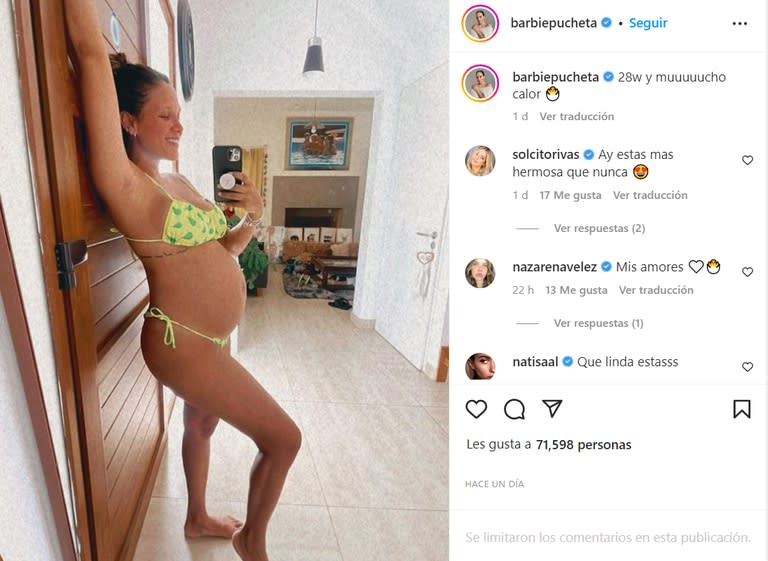Barbie Vélez posó a sus 28 semanas de embarazo
