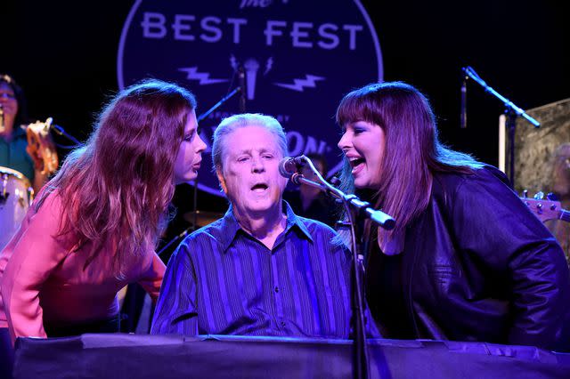 <p>Jeff Kravitz/FilmMagic</p> Wendy Wilson, Brian Wilson and Carnie Wilson