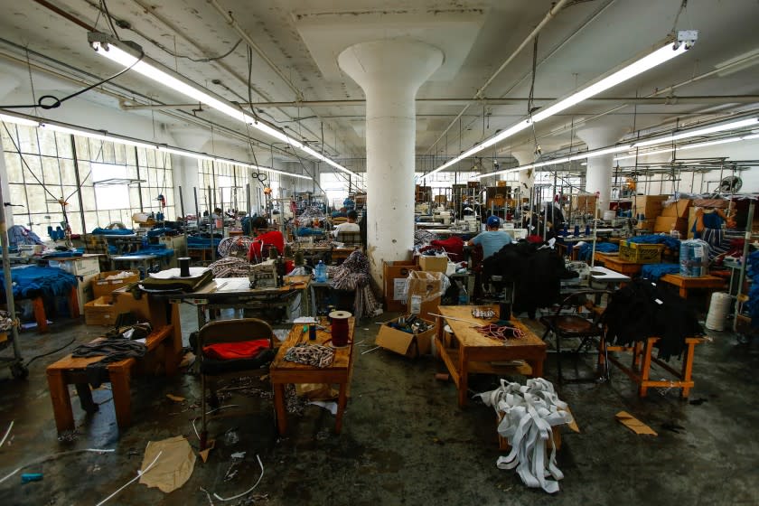 LOS ANGELES, CA-Aug. 8, 2017: Pablo Mendez Mendez, 48, says earns around $7 an hour as a sewing machine operator, where he works 11-hour-days. (Photo By Claire Hannah Collins / Los Angeles Times)