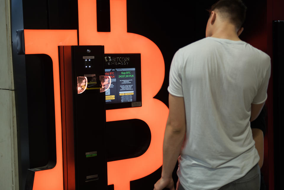 KRAKOW, POLAND - 2018/04/08: A Bitcoin Embassy ATM seen at the train station in Krakow.
Bitcoin is currently the most popular cryptocurrency in circulation. (Photo by Omar Marques/SOPA Images/LightRocket via Getty Images)