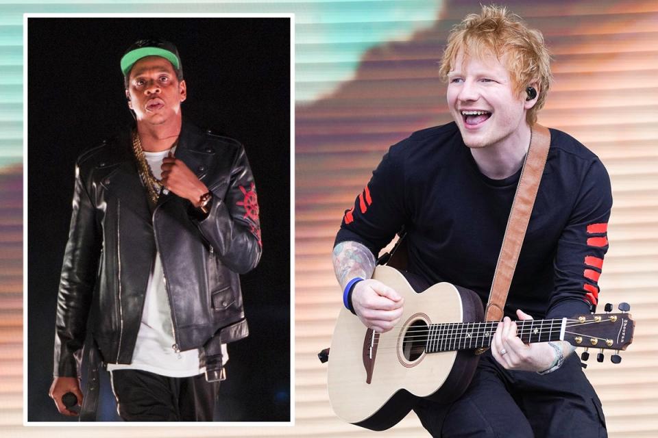 Ed Sheeran has revealed that Jay-Z said no when asked if he would do a guest verse on Shape Of You  (ES Composite)