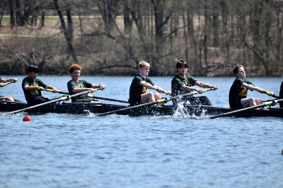 At the Kathryn Bennett Race Course in Kensington Metropark, rowing teams from throughout the Midwest raced on April 23.