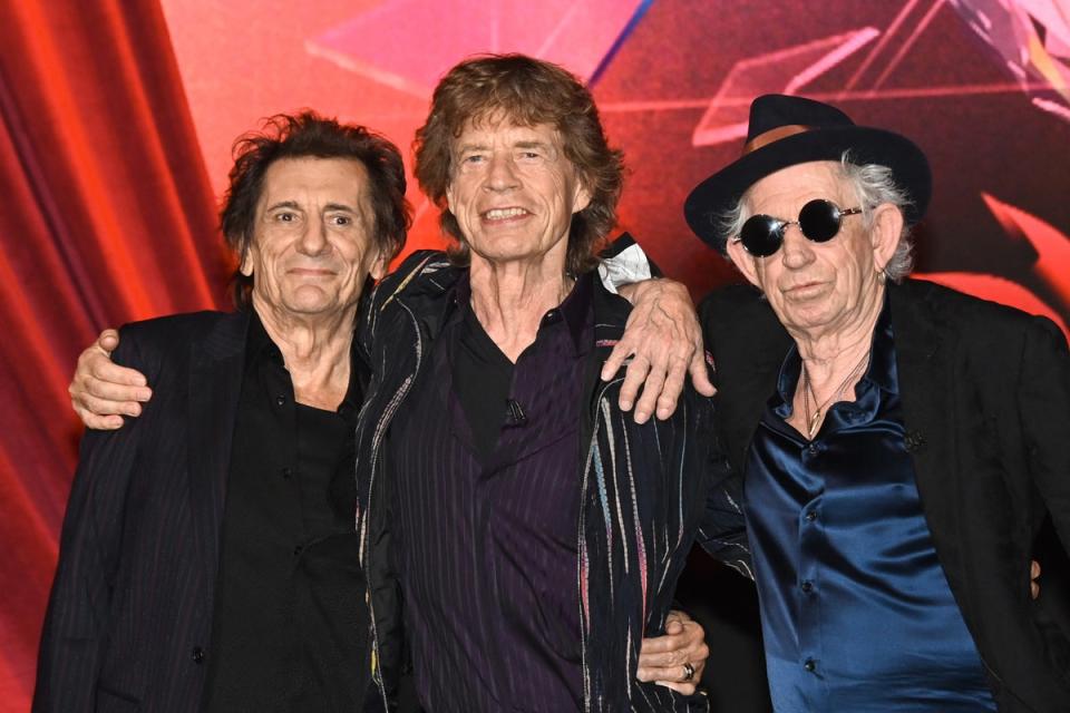 Ronnie Wood, Mick Jagger and Keith Richards (Getty Images)