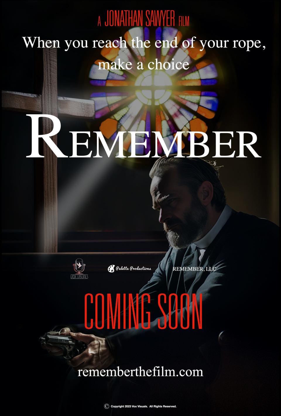 "Remember" is a narrative movie about a fictional pastor struggling with overwhelming feelings of despair. Through the guidance of an angel, the pastor finds hope through faith in God.