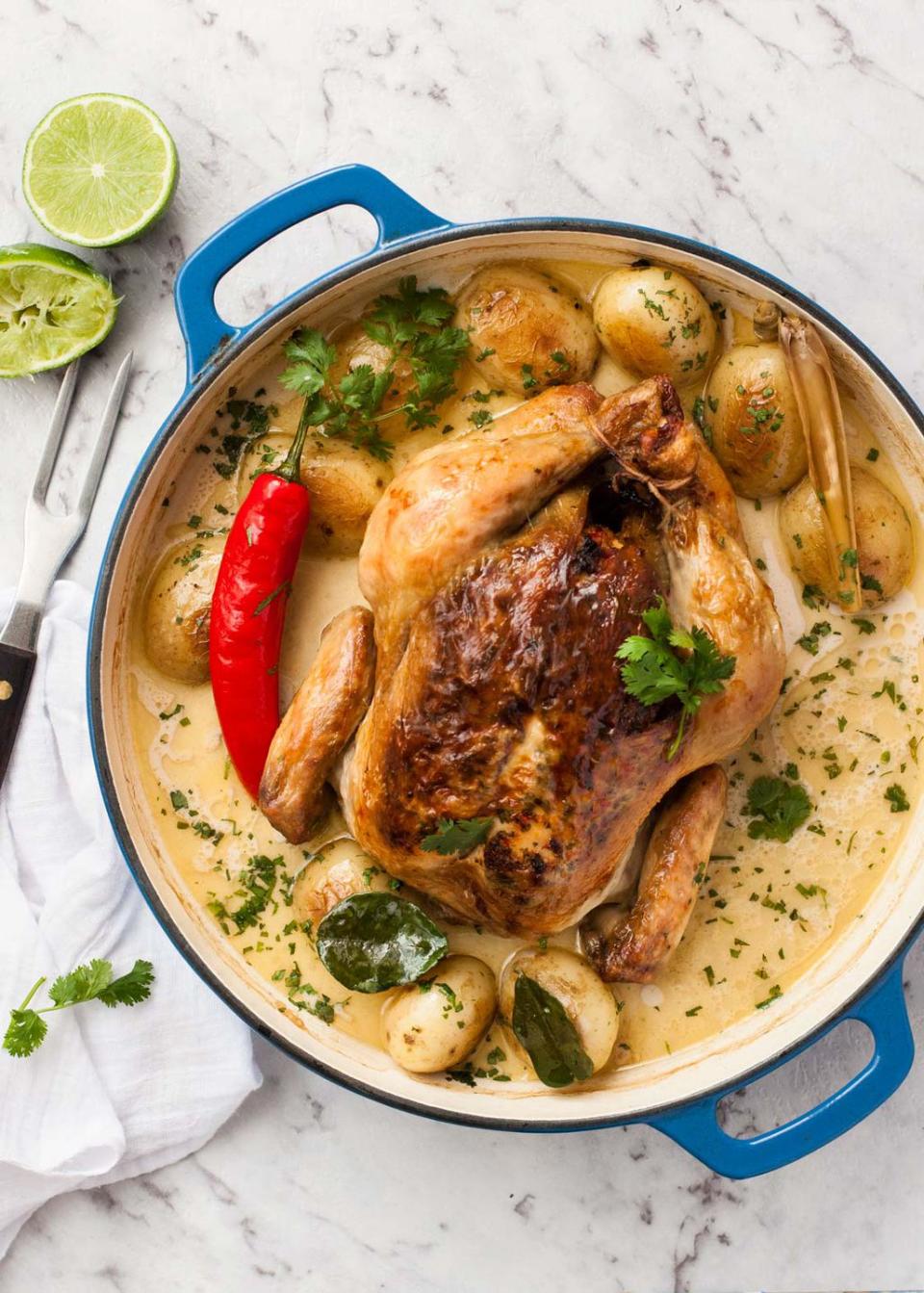 Coconut Pot Roasted Chicken