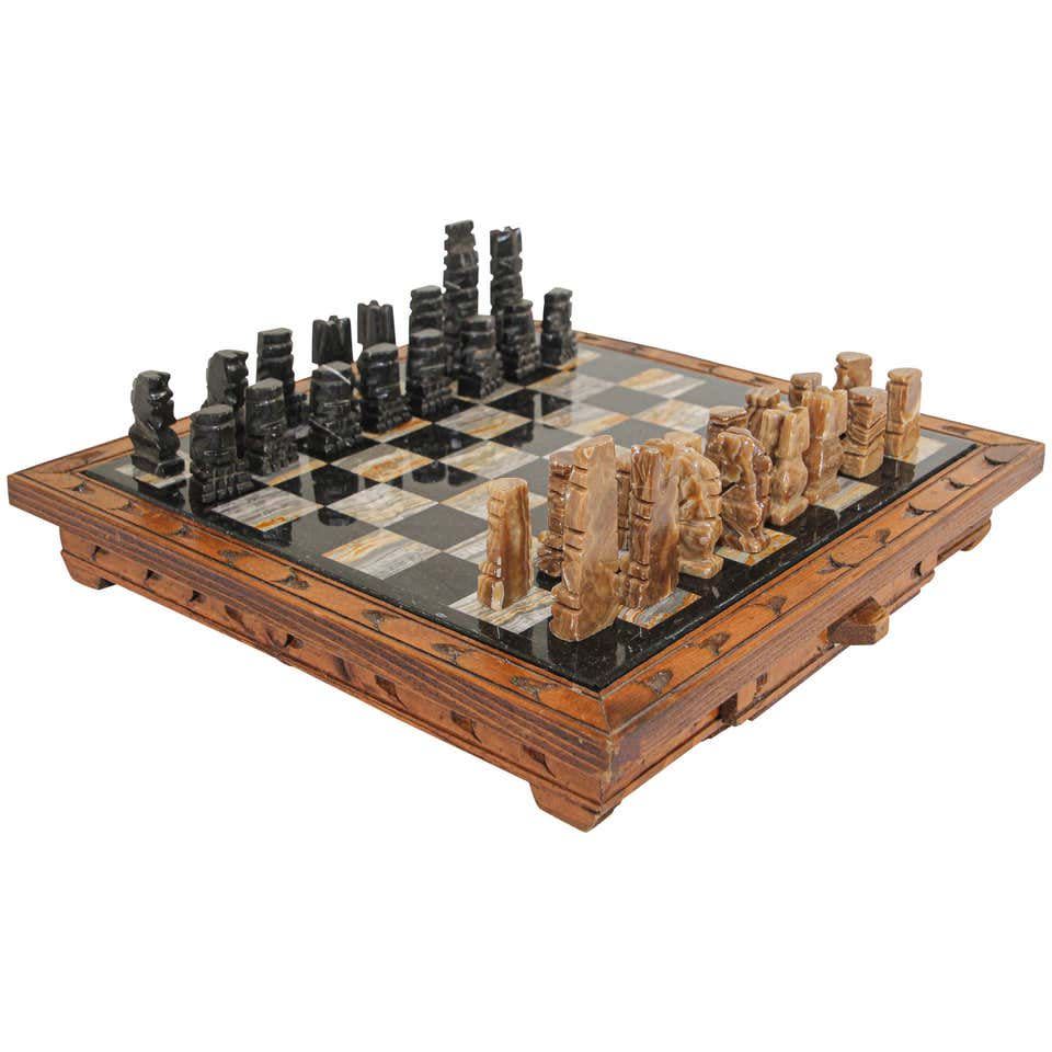 Vintage Marble Chess Board