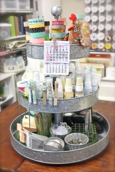 Lazy Susan Supplies Holder