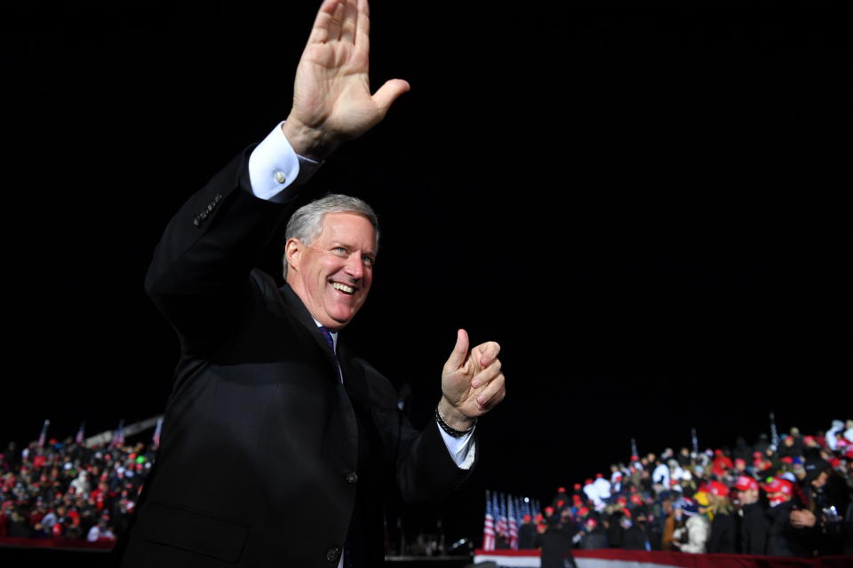 Mark Meadows waving.