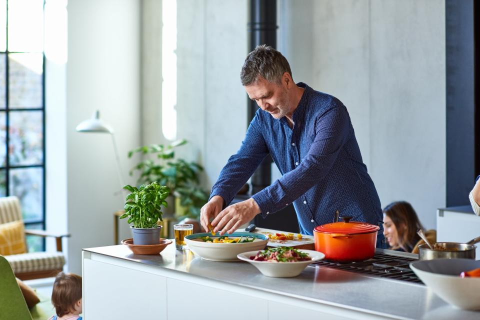 <h1 class="title">Mature man preparing healthy meal on kitchen counter</h1><cite class="credit">10'000 Hours</cite>