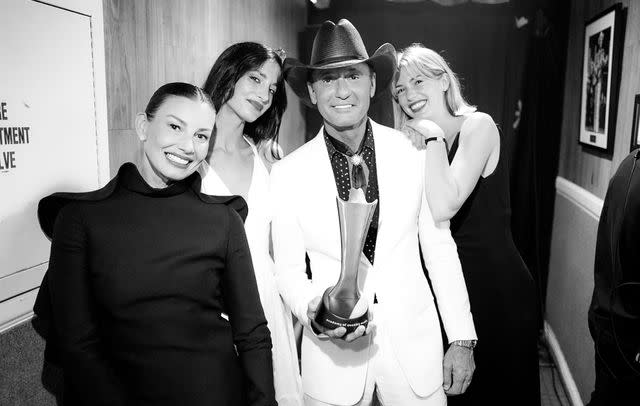 <p>John Shearer/Getty</p> Faith Hill, Audrey McGraw, Tim McGraw and Maggie McGraw at the ACM Honors on Aug. 23, 2023 in Nashville