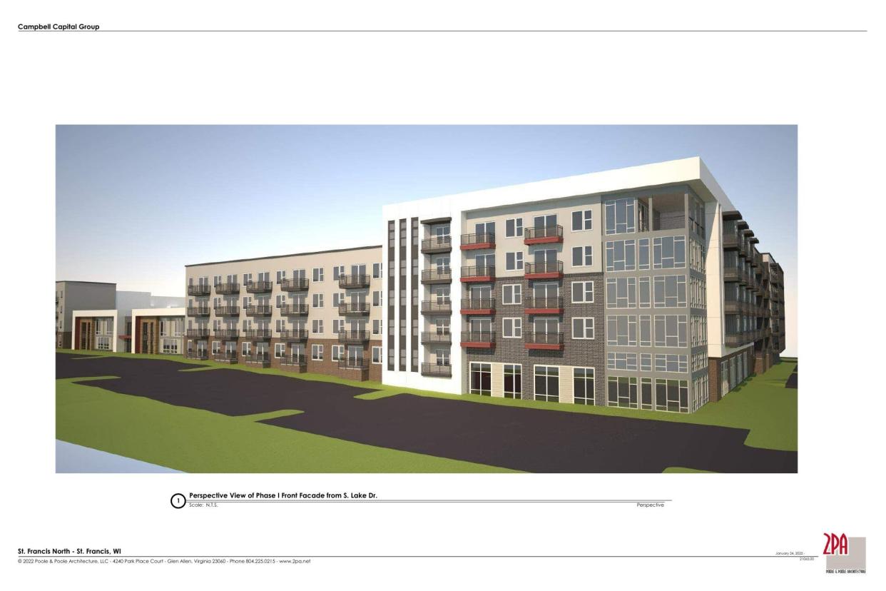 Campbell Capital Group, LLC wants to construct a 485-unit luxury apartment development with 12,000 square feet of commercial retail space at 3700 S. Lake Dr. off Lake Michigan.