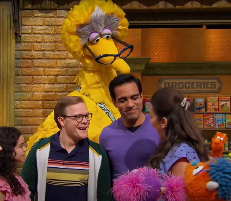 Dave (in purple) and Frank are a married gay couple in Sesame Street's Family Day episode. ― Screengrab via Youtube/SesameStreet