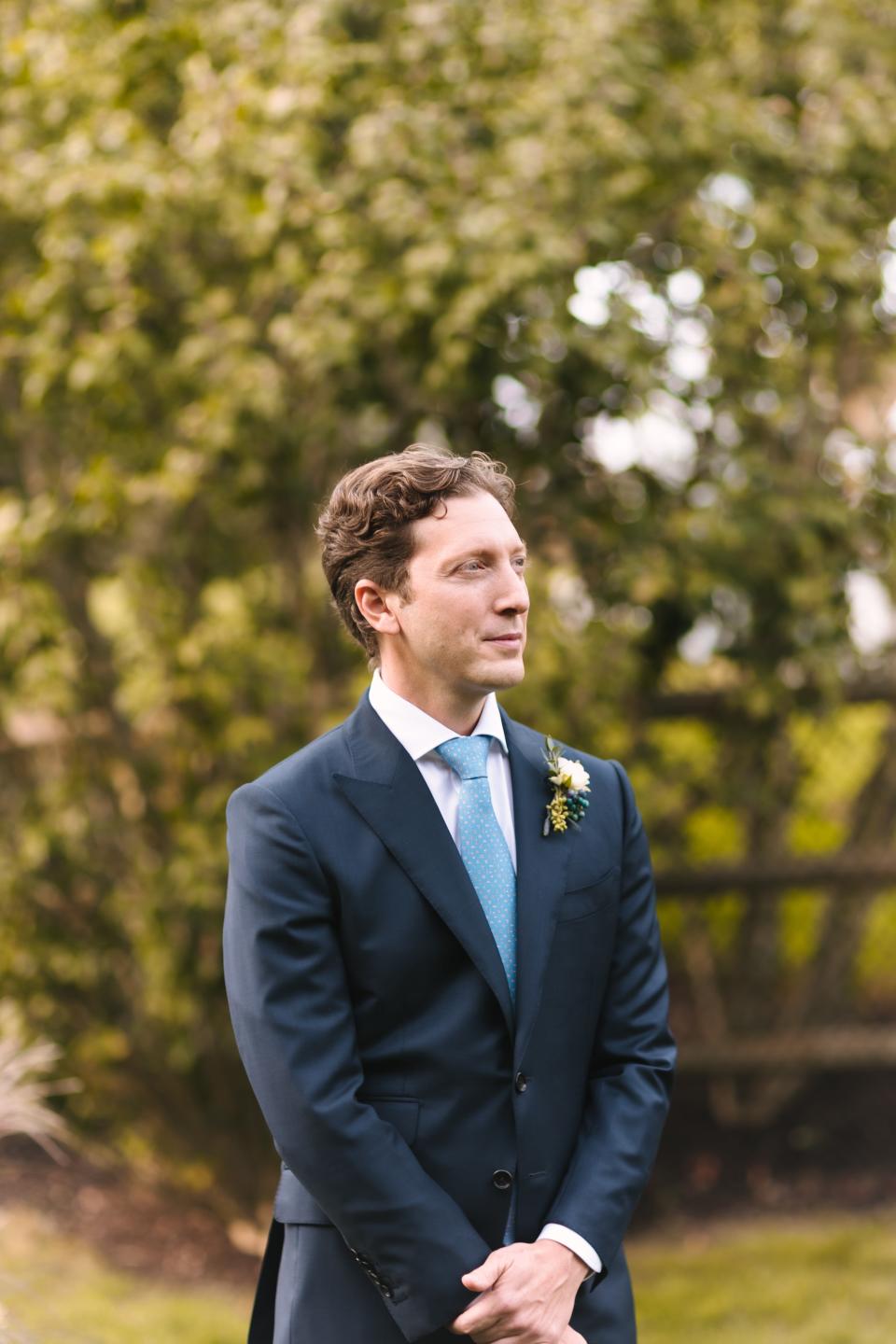 The Bride Wore an Ethereal Lace Dress for Her Formal Garden Party Wedding Overlooking the Long Island Sound