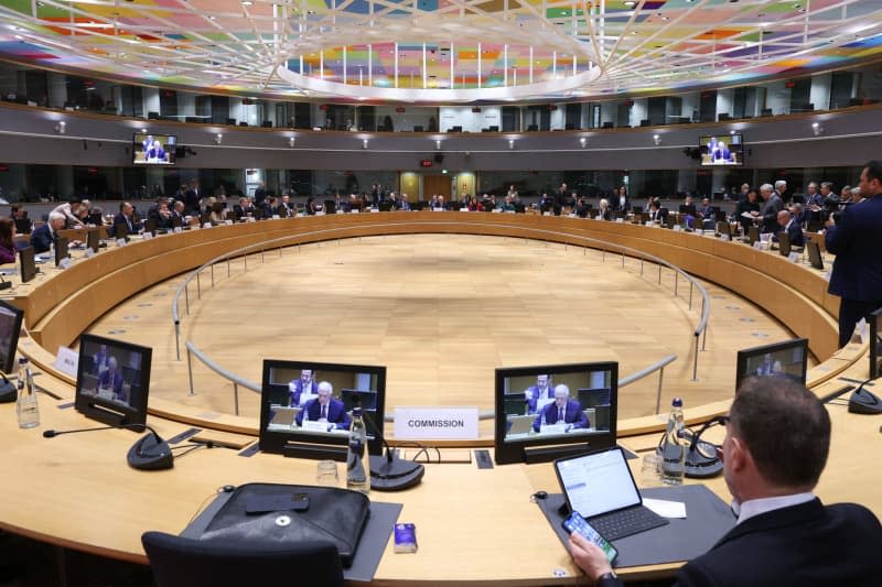 A general view of the EU Foreign Affairs Council meeting. Francois Lenoir/European Council/dpa