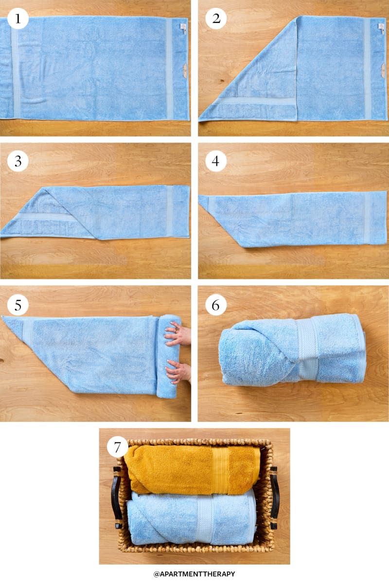 7 steps on how to fold a towel: spa method