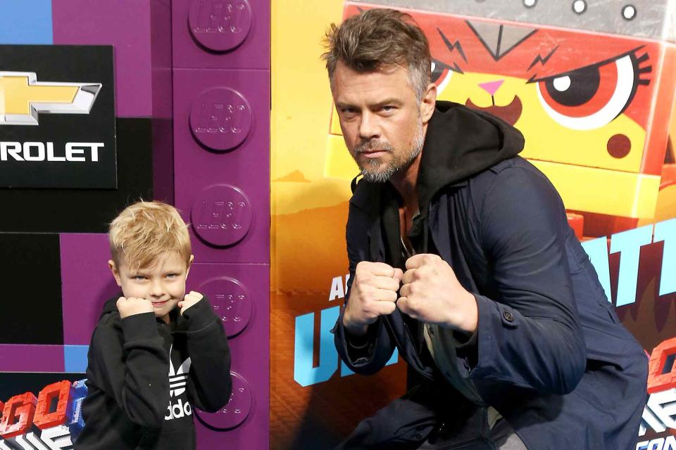 <p>Michael Tran/FilmMagic</p> Josh Duhamel and son, Axl Jack Duhamel attend the Los Angeles premiere of Warner Bros. Pictures