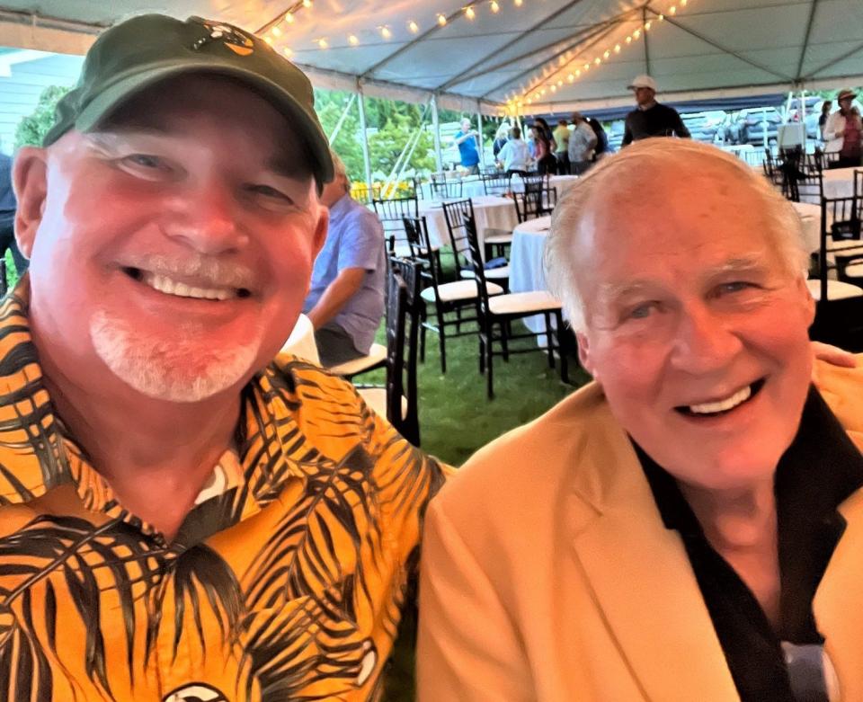 Bob Fox, left, and Jerry Kramer wrote "Jerry Kramer, Run to Win," about Kramer's years in football to his induction in the Pro Football Hall of Fame.